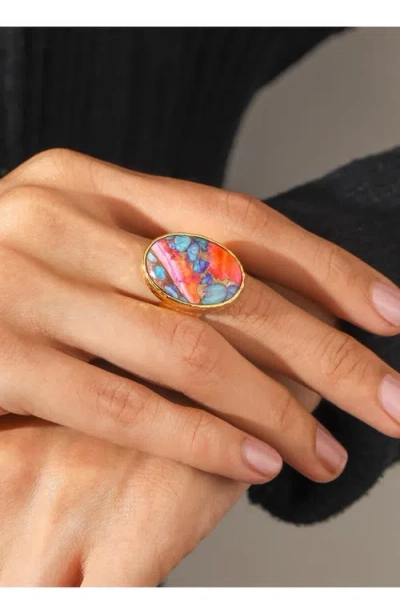 Ys Gems Turquoise Ring In Multi