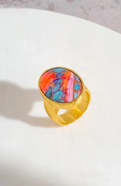 Ys Gems Turquoise Ring In Multi