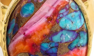 Ys Gems Turquoise Ring In Multi