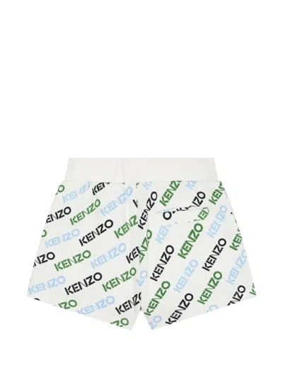 Kenzo Bermuda Pattern Shorts In White