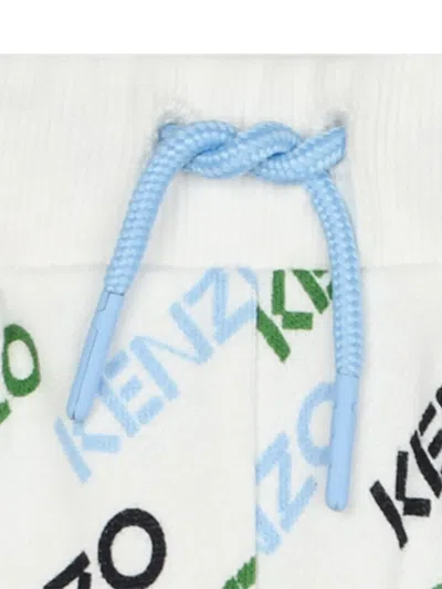 Kenzo Bermuda Pattern Shorts In White