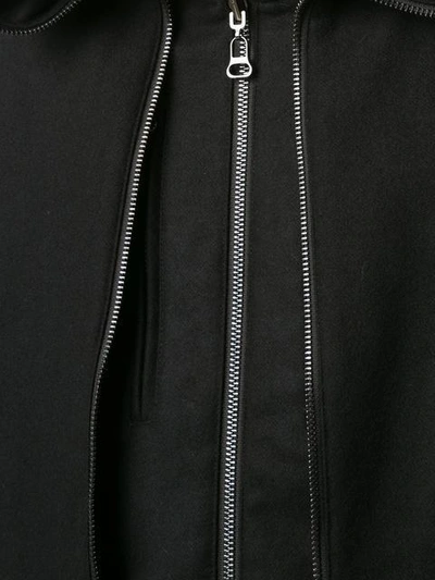 Shop Private Stock Folded Neck Zipped Jacket In Black