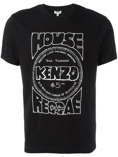 Kenzo Flyer Print Cotton Jersey T-shirt, Black