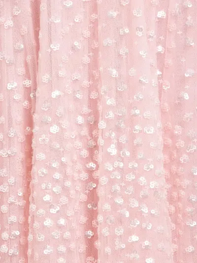 Needle & Thread Scatter Dot Cape Sleeve Ankle Gown In Pink