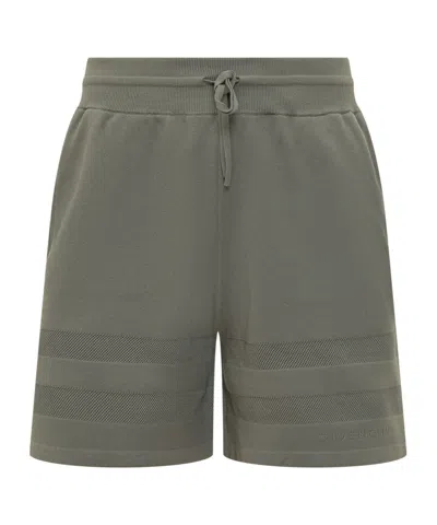 Givenchy Green Textured Shorts In Green
