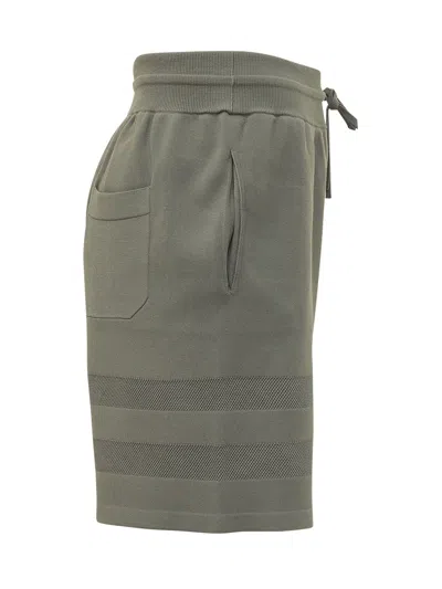 Givenchy Green Textured Shorts In Green