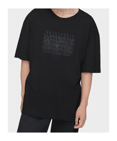 Maison Margiela Classic Black T-shirt With Round Neckline And Short Sleeves In Black