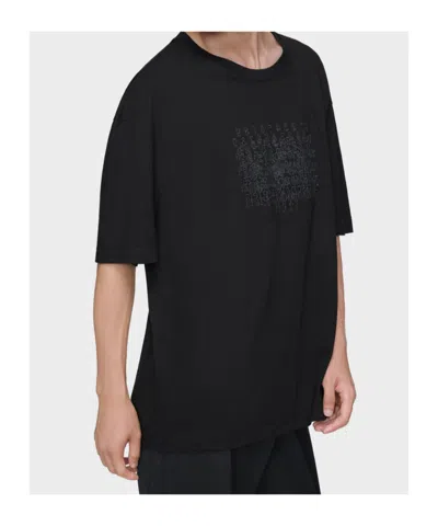 Maison Margiela Classic Black T-shirt With Round Neckline And Short Sleeves In Black