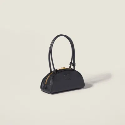 Miu Miu Black Calf Leather Bos Taurus Shoulder Bag