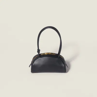 Miu Miu Black Calf Leather Bos Taurus Shoulder Bag