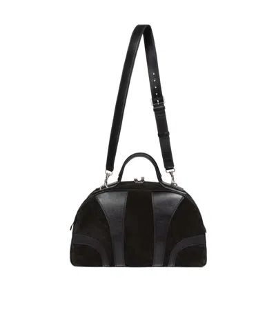 Dries Van Noten Suede Duffle Bag In Black