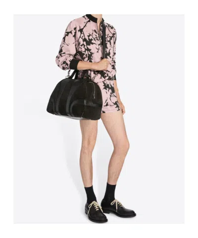 Dries Van Noten Suede Duffle Bag In Black