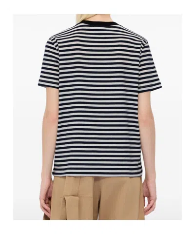 Msgm Striped T-shirt In Black