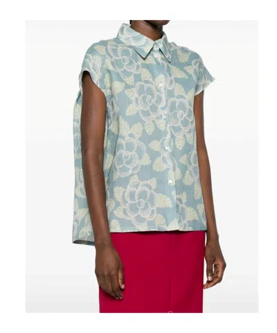Marni Floral-pattern Shirt In Green