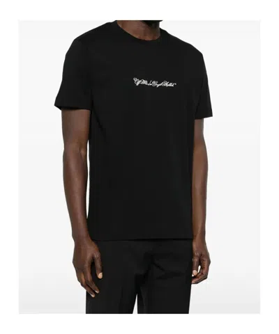 Off-white Arrow Script Short-sleeve T-shirt In Black