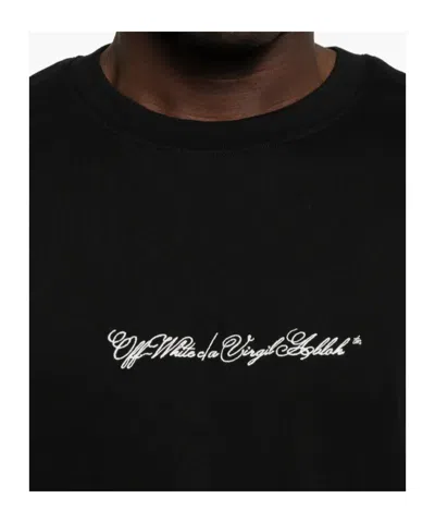 Off-white Arrow Script Short-sleeve T-shirt In Black