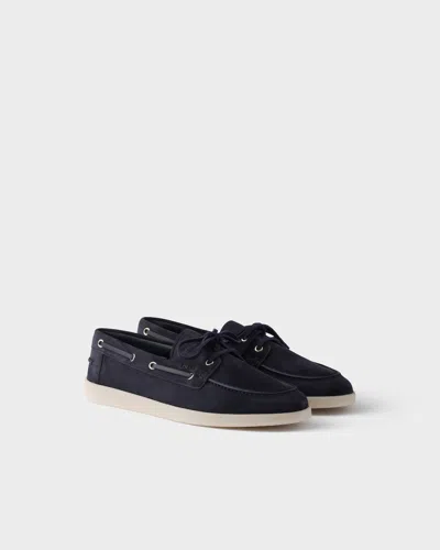 Prada Elegant Moccasins For Men - Ss26 Collection In Blue