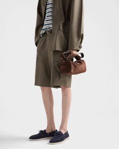 Prada Elegant Moccasins For Men - Ss26 Collection In Blue