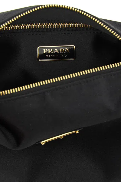 Prada Triangle-logo Shoulder Bag In Black