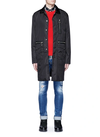 Shop Dsquared2 Nylon Bomber Trench Coat