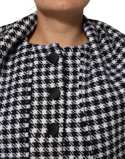 Dolce & Gabbana Multicolor Wool Monochrome Patterned Jacket In Multi