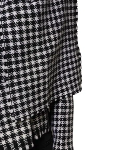 Dolce & Gabbana Multicolor Wool Monochrome Patterned Jacket In Multi