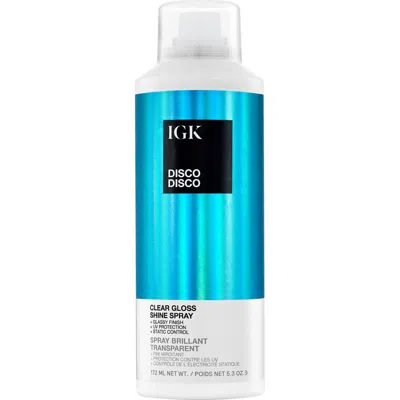 Igk Disco Disco Clear Gloss Shine Spray Hair Product 5.3 Oz. In Blue