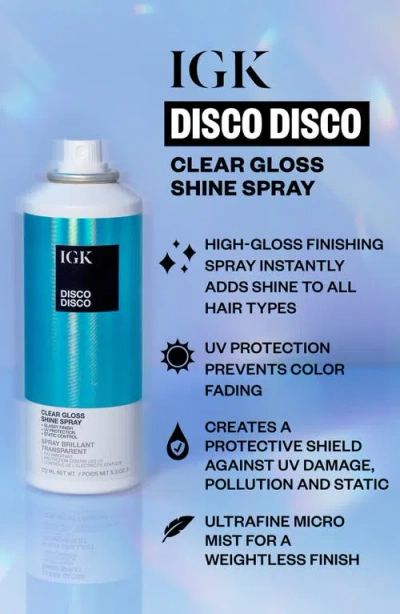 Igk Disco Disco Clear Gloss Shine Spray Hair Product 5.3 Oz. In Blue
