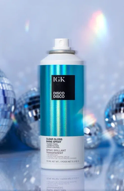Igk Disco Disco Clear Gloss Shine Spray Hair Product 5.3 Oz. In Blue