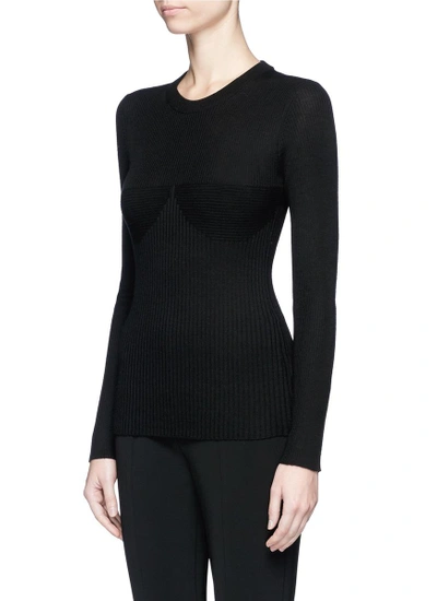 Shop Alexander Wang T Merino Wool Rib Knit Sweater