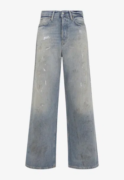 Acne Studios 1981 Distressed Jeans In Blue