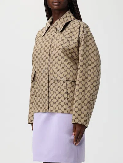 Gucci Jackets Adjustable Hem Buttoned Cuffs Front Pockets In Brown