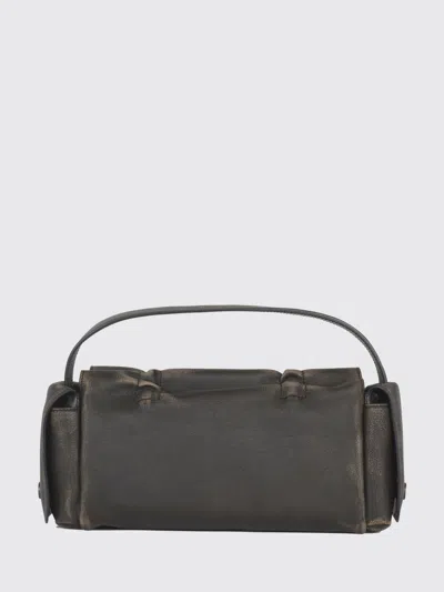 Acne Studios Aip Darl Brown Grained Leather Multipocket Micro Vintage Bag In Brown