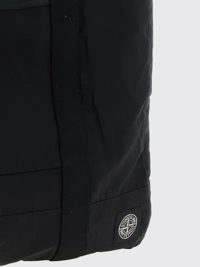 Stone Island Zip Pocket Bag With Internal Snap Pocket And Compass Logo Patch In Red