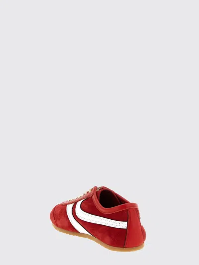 Dries Van Noten 70s Marathon Spirit Suede Low-top Sneakers In Red