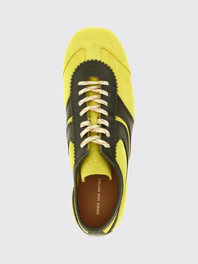 Dries Van Noten Suede Sneakers Low Profile Rubber Sole In Multi