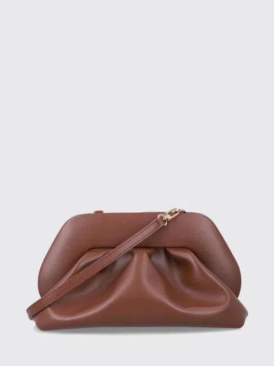 Themoirè Bios Medium Clutch With Gathering In Brown