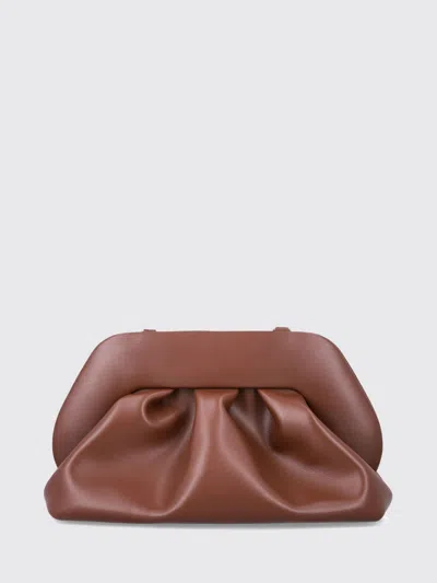 Themoirè Bios Medium Clutch With Gathering In Brown