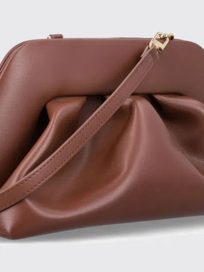 Themoirè Bios Medium Clutch With Gathering In Brown