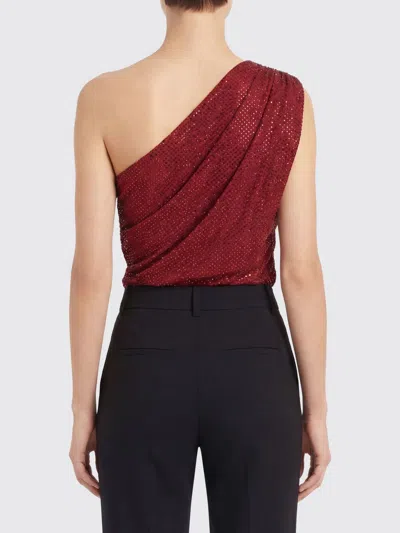 Self-portrait Womens Self Portrait Rhinestone Draped Stretch-woven Top ...