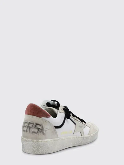 Golden Goose Ball Star Leather Upper Suede Toe And Spur Laminated Star Waxed Suede Heel Sneakers White