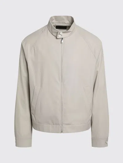 Prada Structured Jacket High Collar Button Cuffs In Neutral