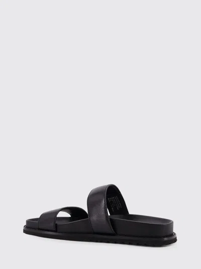 Tory Burch Romy Leather Double Strap Slide Sandals In Black