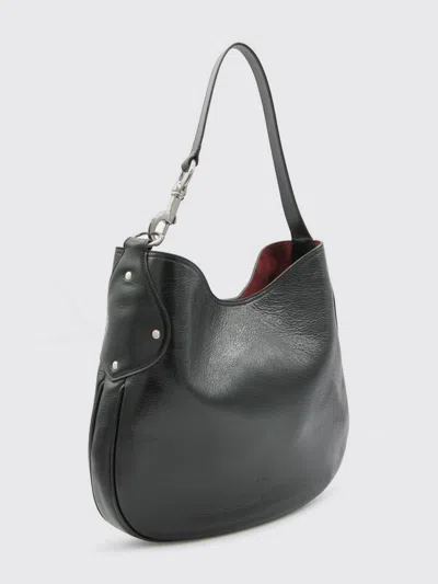 Mulberry Black Leather Hackney Shoulder Bag High Shine In Animal Print