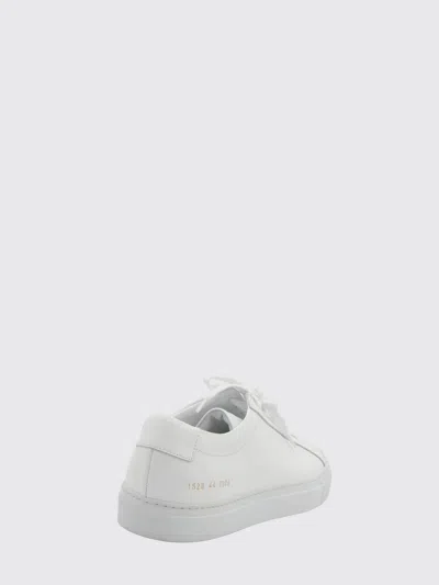 Common Projects Almond Toe Low-top Sneakers With Flat Rubber Sole In White