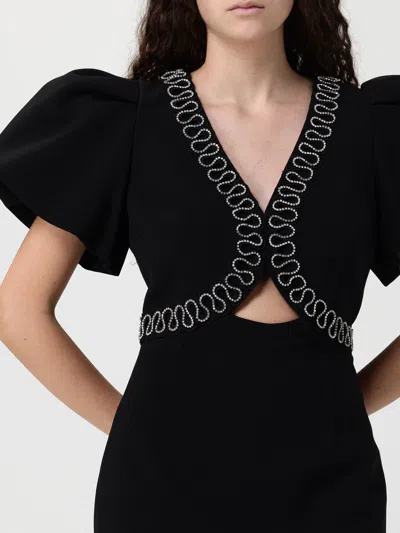 Rebecca Vallance Nyx Crystal-embellished Cutout Crepe Midi Dress In Black