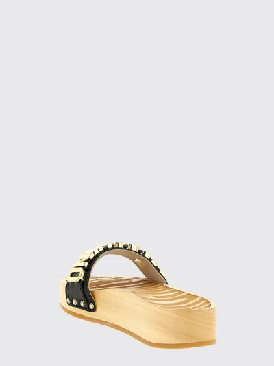Moschino Platform Clog Sandals Open Toe Studs In Yellow