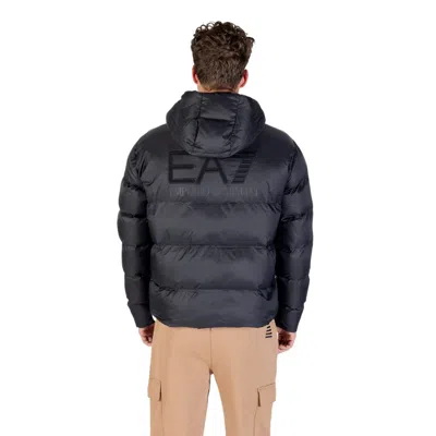 Ea7 Black Polyamide Bomber In Black