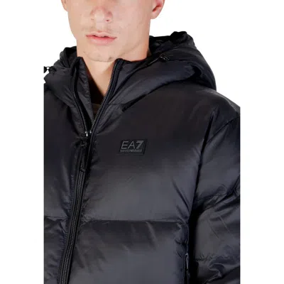 Ea7 Black Polyamide Bomber In Black