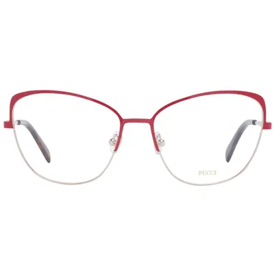 Pucci Red Women Optical Frames In Multi